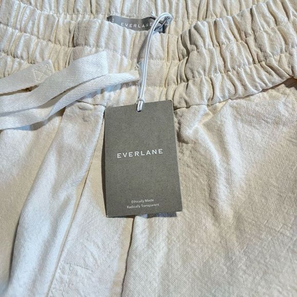 Everlane The Canvas Organic Cotton Pull-On Pant Wide Leg Bone Size S NWT - Picture 13 of 13